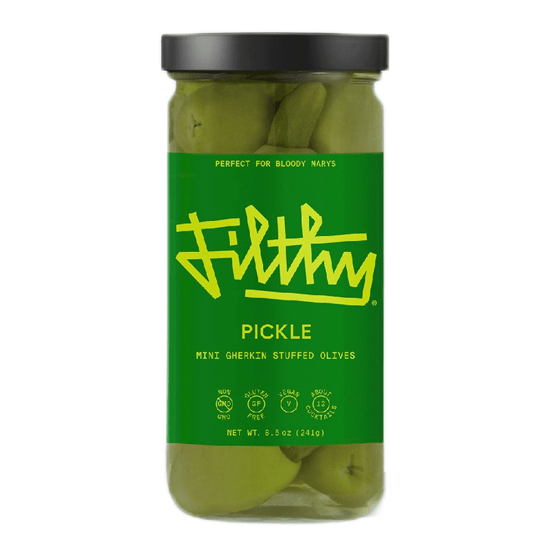 Filthy Pickle Olives Cocktail Garnish 8.5oz - ForWhiskeyLovers.com