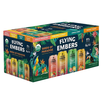 Flying Embers 'Birds of Paradise' Hard Kombucha Variety 8-Pack - ForWhiskeyLovers.com