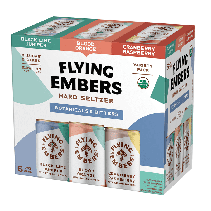 Flying Embers Botanicals & Bitters Hard Seltzer Variety 6-Pack - ForWhiskeyLovers.com