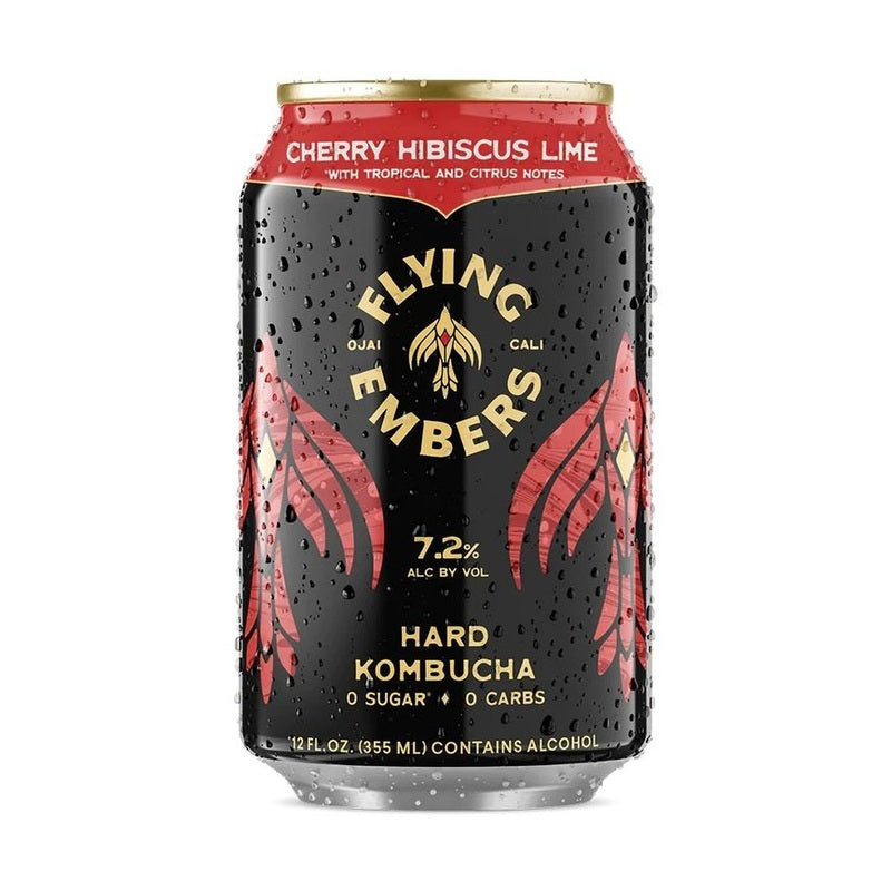 Flying Embers Cherry Hibiscus Lime Hard Kombucha 6-Pack - ForWhiskeyLovers.com