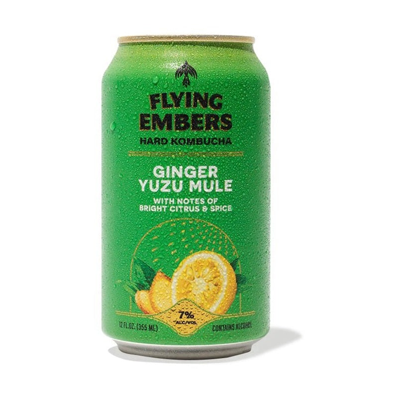 Flying Embers Ginger Yuzu Mule Hard Kombucha 6-Pack - ForWhiskeyLovers.com