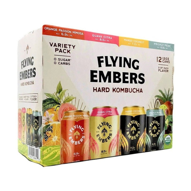 Flying Embers High ABV Heaven Hard Kombucha Variety 12-Pack - ForWhiskeyLovers.com