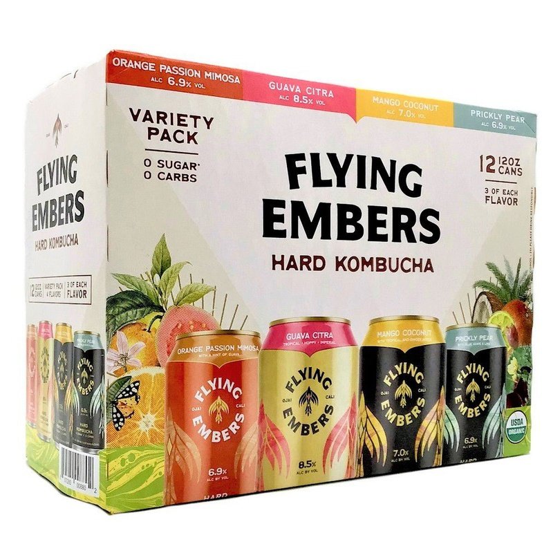 Flying Embers High ABV Heaven Hard Kombucha Variety 12-Pack - ForWhiskeyLovers.com