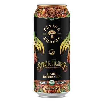 Flying Embers Mango-Coconut Hard Kombucha 12-Pack - ForWhiskeyLovers.com