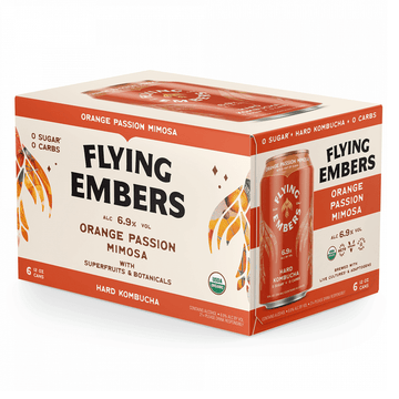 Flying Embers Orange Passion Mimosa Hard Kombucha 6-Pack - ForWhiskeyLovers.com