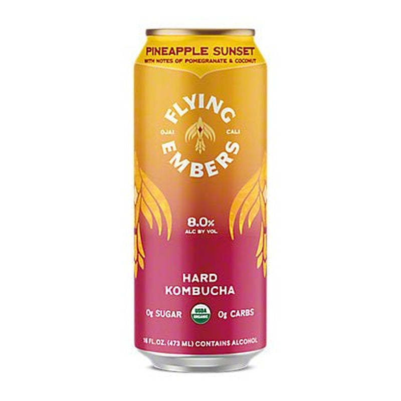 Flying Embers Pineapple Sunset Hard Kombucha 16oz Can - ForWhiskeyLovers.com