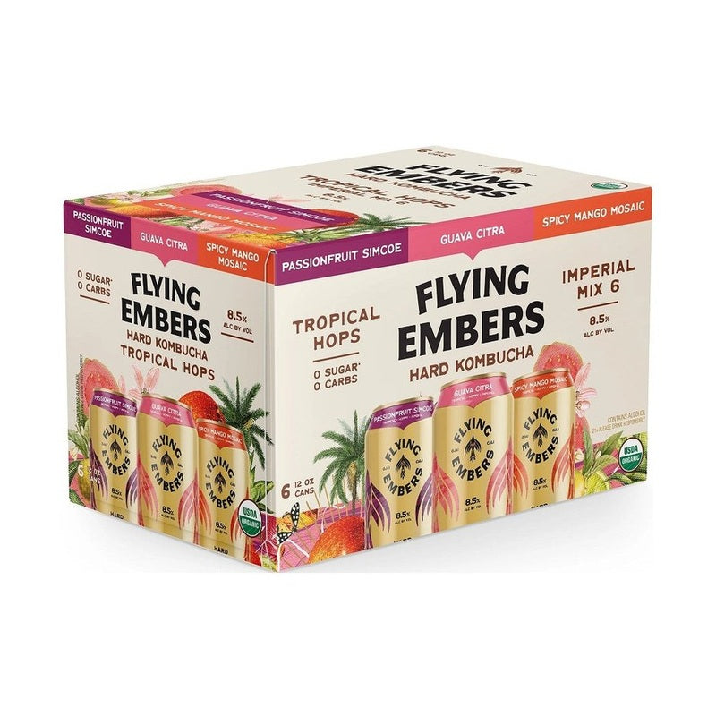 Flying Embers Tropical Hops Hard Kombucha Variety 6-Pack - ForWhiskeyLovers.com