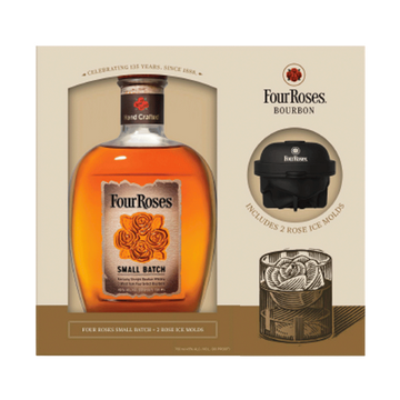 Four Roses Small Batch with 2 Rose Ice Molds Gift Set - ForWhiskeyLovers.com