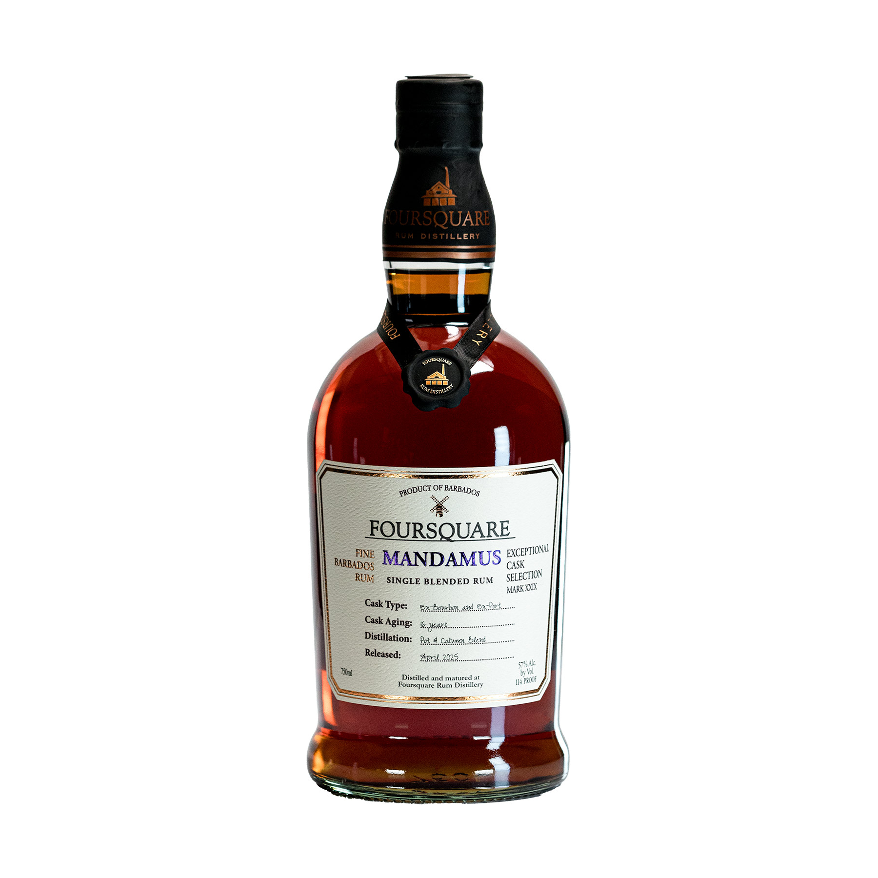 Foursquare Exceptional Cask Selection Mandamus Mark XXIX Rum 750ml - ForWhiskeyLovers.com