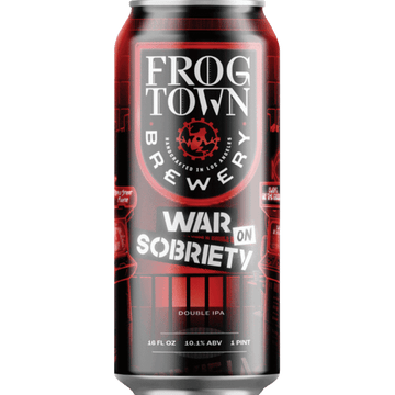 Frogtown Brewery 'War on Sobriety' DIPA Beer Single Can - ForWhiskeyLovers.com