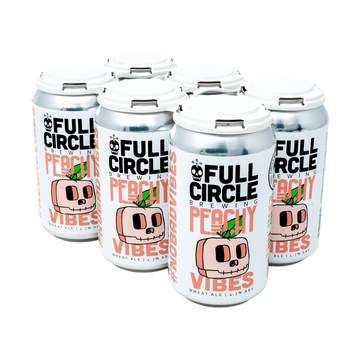 Full Circle Brewing Co. 'Peachy Vibes' Wheat Ale Beer 6-Pack - ForWhiskeyLovers.com