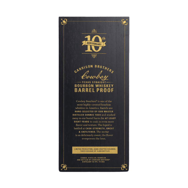 Garrison Brother's 2024 Cowboy Bourbon 10th Anniversary - ForWhiskeyLovers.com