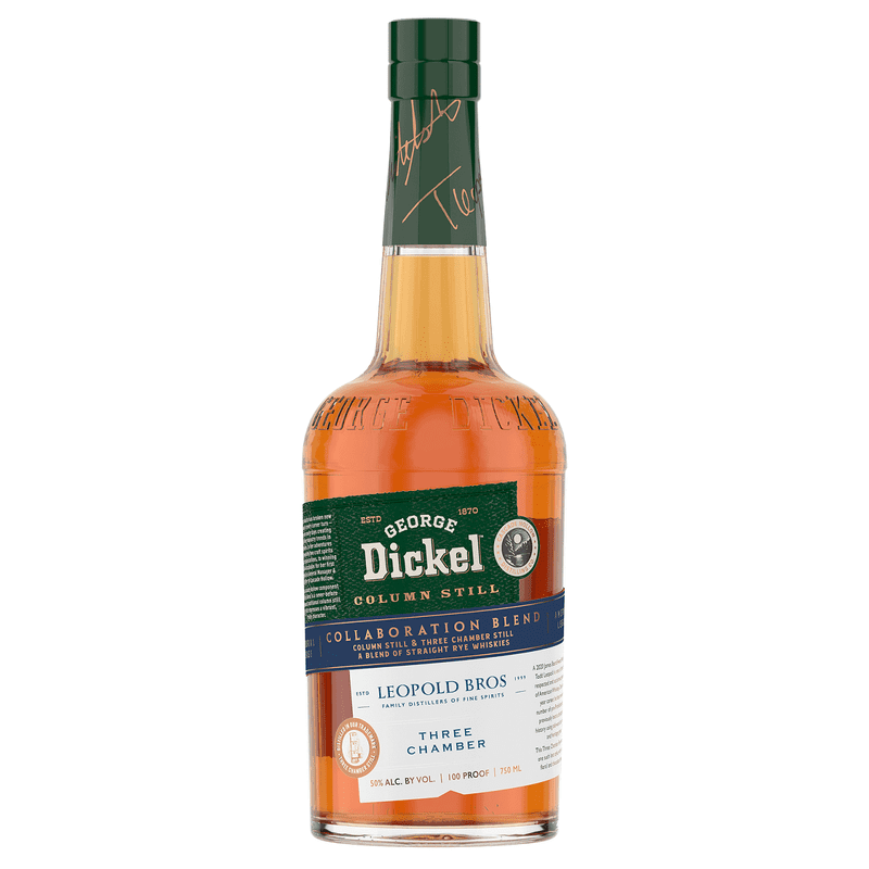 George Dickel x Leopold Bros. Column Still & Three Chamber Collaboration Blend Rye Whiskey - ForWhiskeyLovers.com