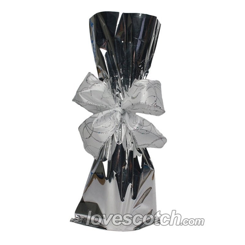 Gift Bag - Silver Mylar - ForWhiskeyLovers.com