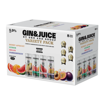 Gin & Juice by Dre and Snoop Variety Pack 8-Pack 355ml - ForWhiskeyLovers.com