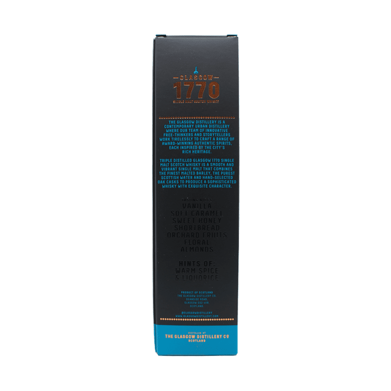 Glasgow 1770 Triple Distilled Single Malt Scotch Whisky - ForWhiskeyLovers.com