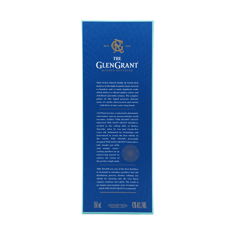 Glen Grant 18 Year Old Rothes Speyside Rare Edition Single Malt Scotch Whisky - ForWhiskeyLovers.com