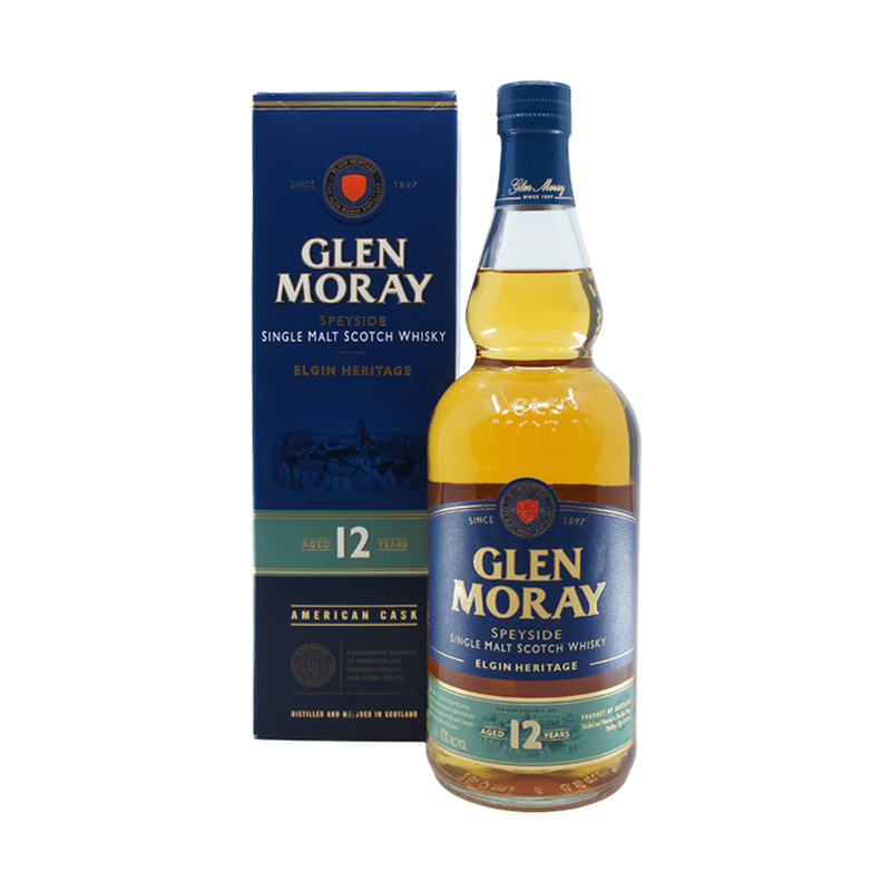 Glen Moray 12 Year Old Heritage Speyside Single Malt Scotch Whisky - ForWhiskeyLovers.com