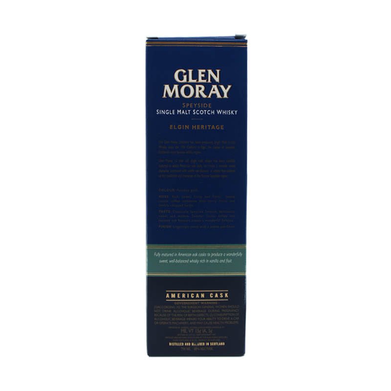Glen Moray 12 Year Old Heritage Speyside Single Malt Scotch Whisky - ForWhiskeyLovers.com