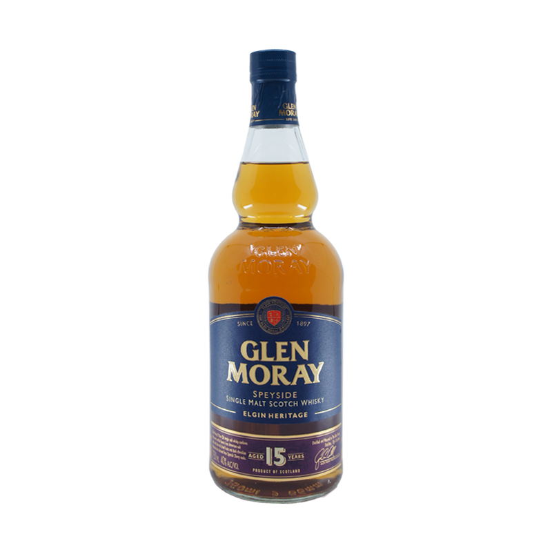Glen Moray 15 Year Old Heritage Speyside Single Malt Scotch Whisky - ForWhiskeyLovers.com