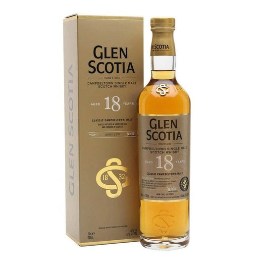 Glen Scotia 18 Year Old Single Malt Scotch Whisky 700ml - ForWhiskeyLovers.com