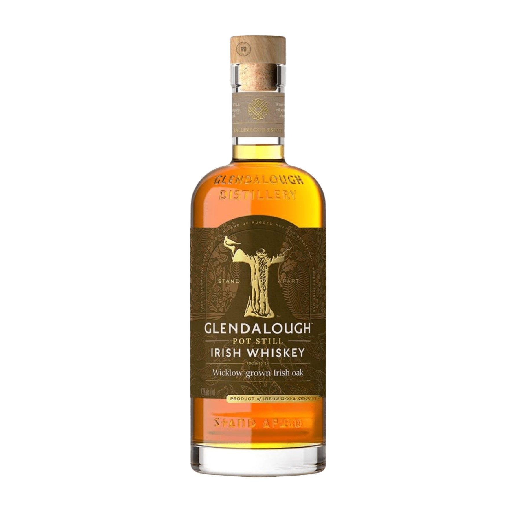 Glendalough Pot Still Wicklow-Grown Irish Oak Whiskey 750ml - ForWhiskeyLovers.com
