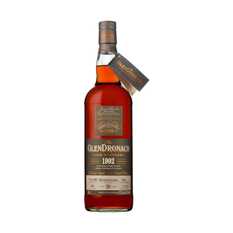 Glendronach 28 Year Old 1992 Cask 6052 Highland Single Malt Scotch Whisky - ForWhiskeyLovers.com