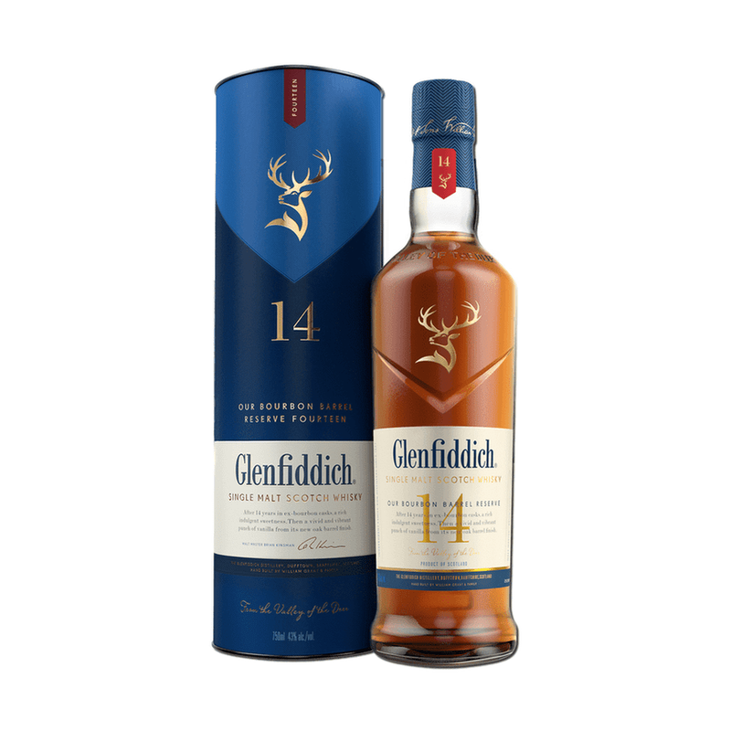 Glenfiddich 14 Year Bourbon Barrel Reserve Single Malt Scotch Whisky - ForWhiskeyLovers.com