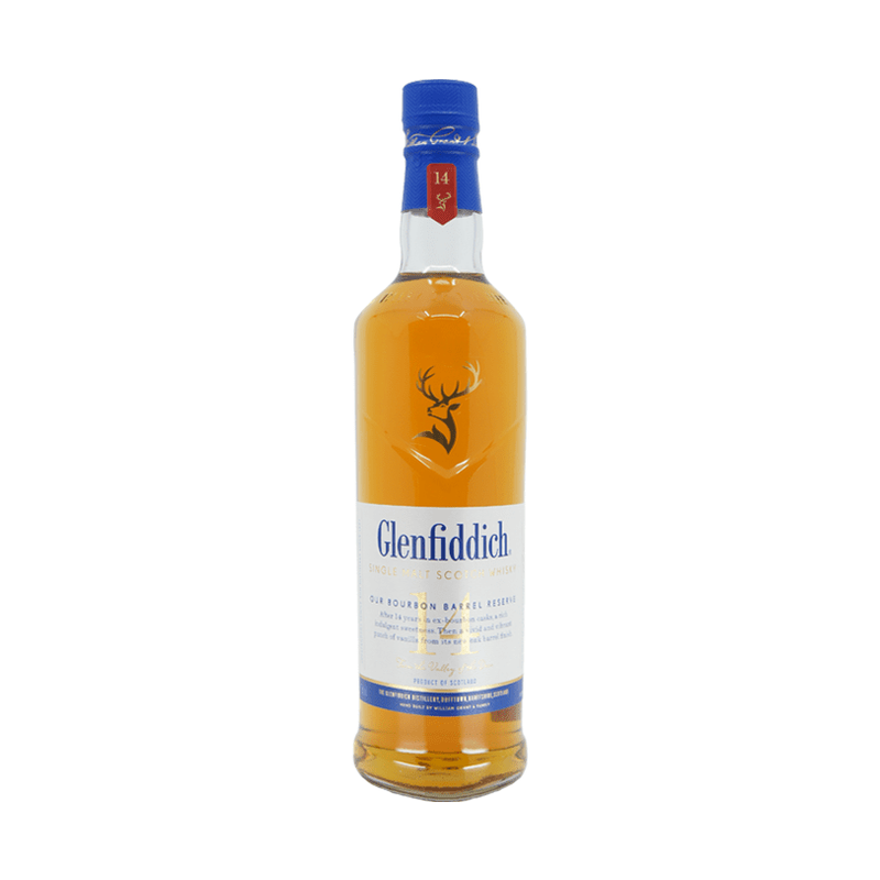 Glenfiddich 14 Year Bourbon Barrel Reserve Single Malt Scotch Whisky - ForWhiskeyLovers.com