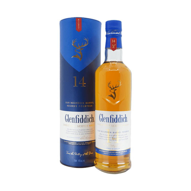 Glenfiddich 14 Year Bourbon Barrel Reserve Single Malt Scotch Whisky - ForWhiskeyLovers.com