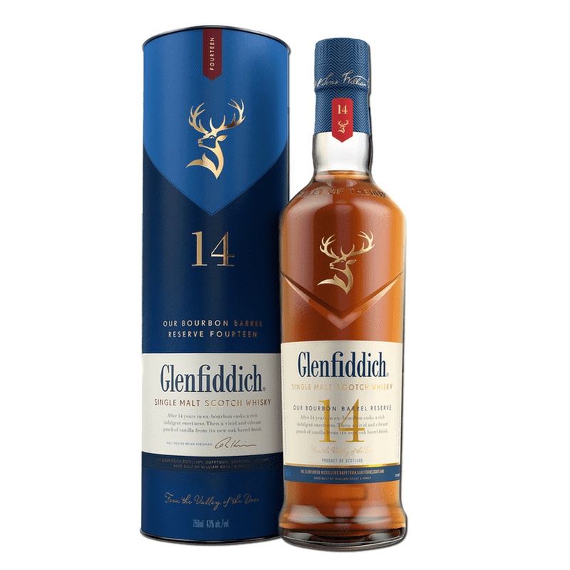 Glenfiddich 14 Year Old Bourbon Barrel Reserve Single Malt Whisky 750ml - ForWhiskeyLovers.com