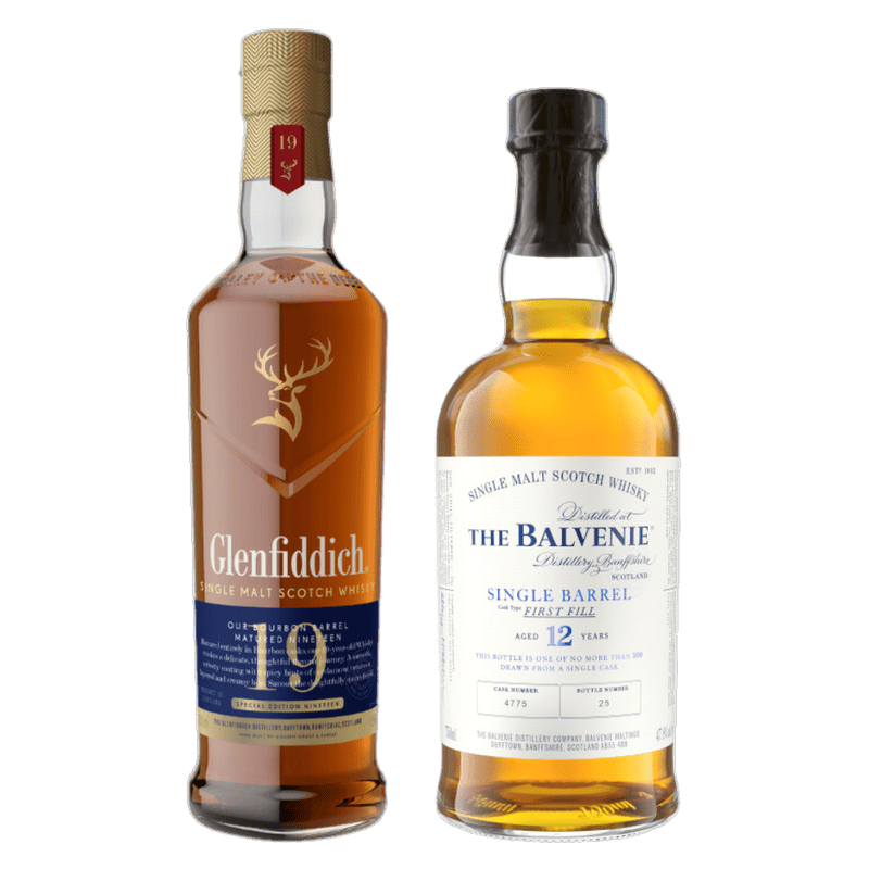 Glenfiddich 19 & Balvenie 12 Single Barrel Combo - ForWhiskeyLovers.com