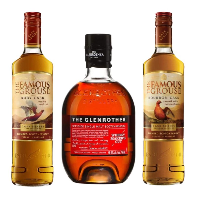 Glenrothes 'Whisky Maker's Cut' Scotch & Famous Grouse Cask Series Bourbon Cask Blended Scotch - ForWhiskeyLovers.com