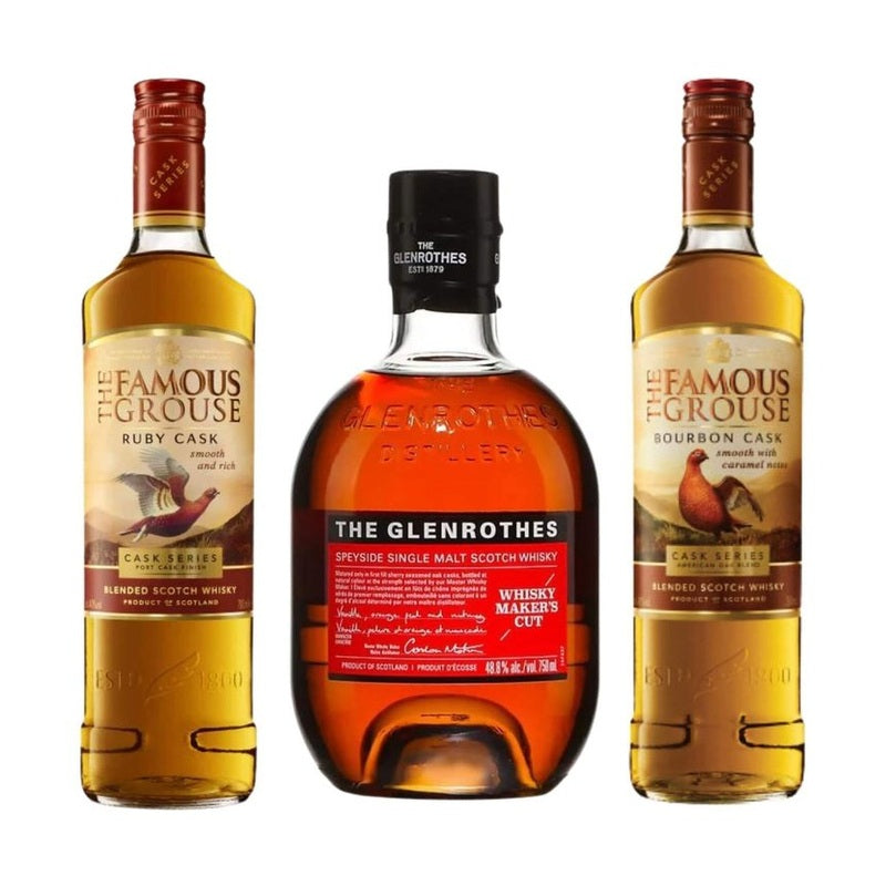 Glenrothes 'Whisky Maker's Cut' Scotch & Famous Grouse Cask Series Bourbon Cask Blended Scotch - ForWhiskeyLovers.com