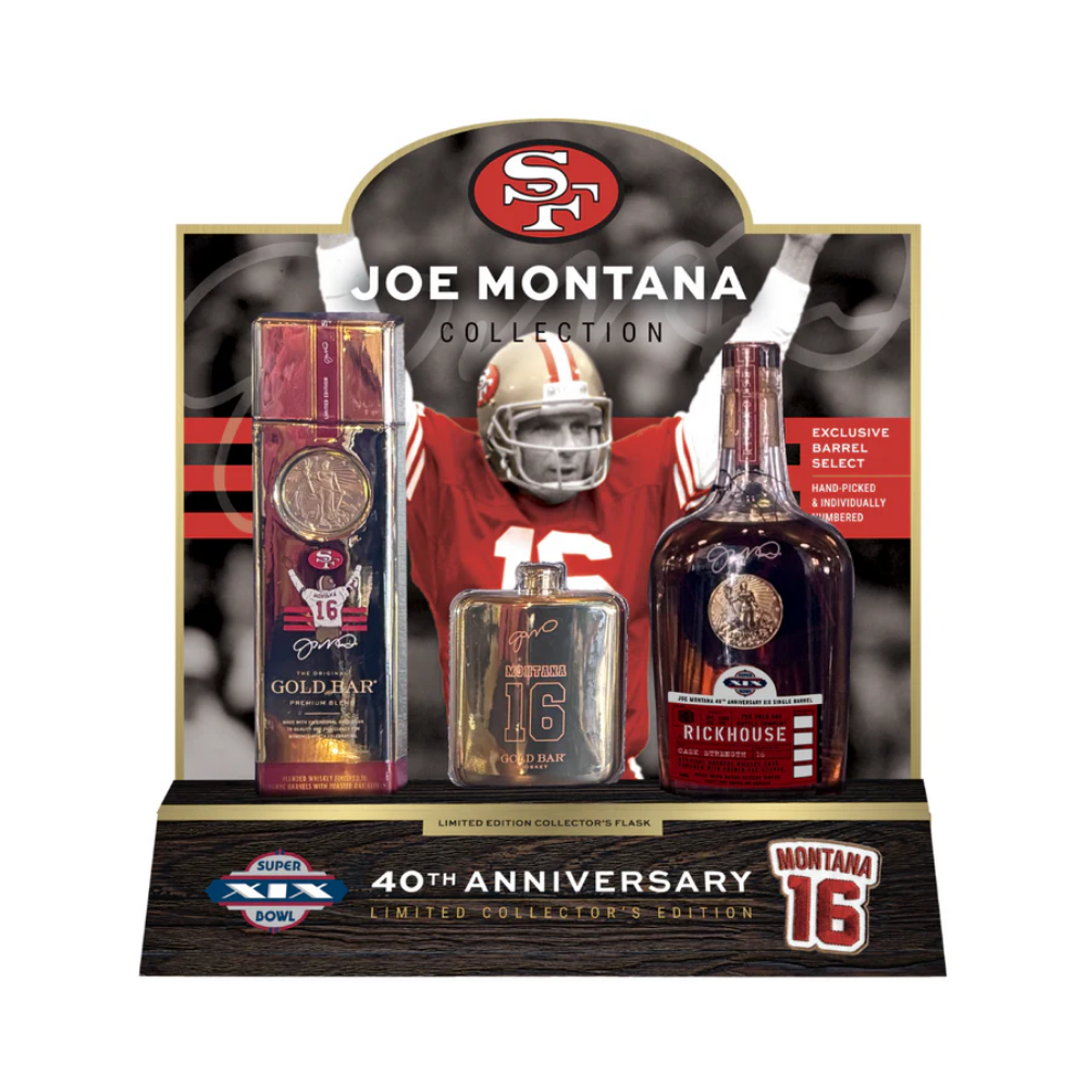 Gold Bar Joe Montana Collection 40th Anniversary Gift Set 750 ML - ForWhiskeyLovers.com