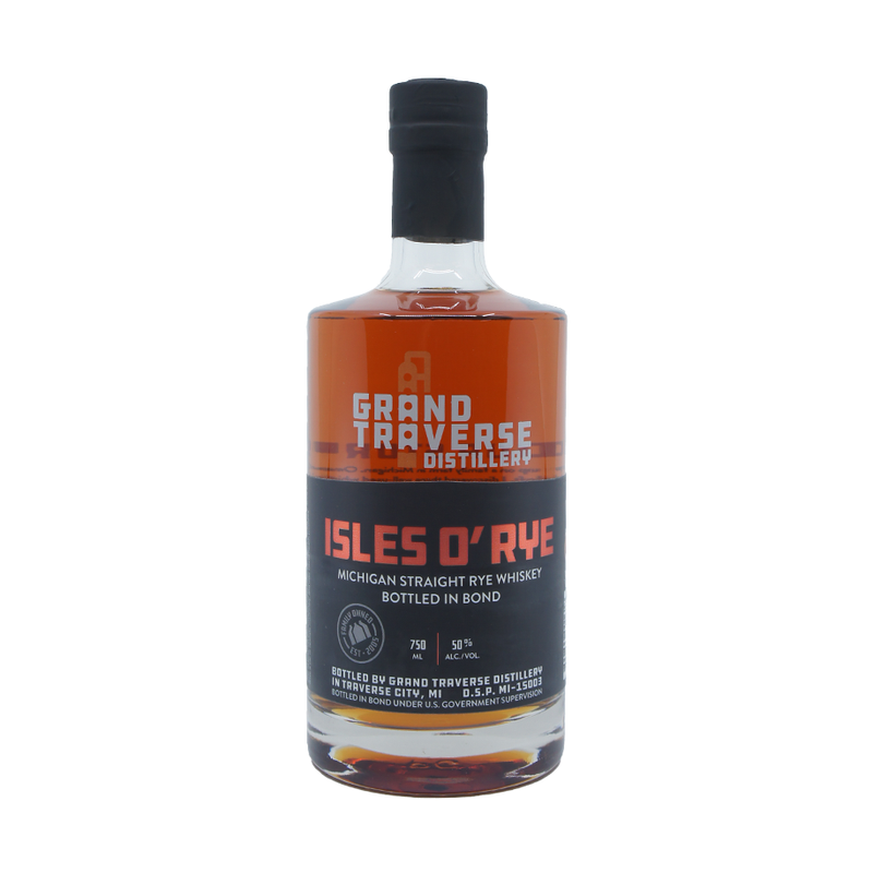 Grand Traverse Isles of Rye Bottled in Bond Whiskey 750mL - ForWhiskeyLovers.com