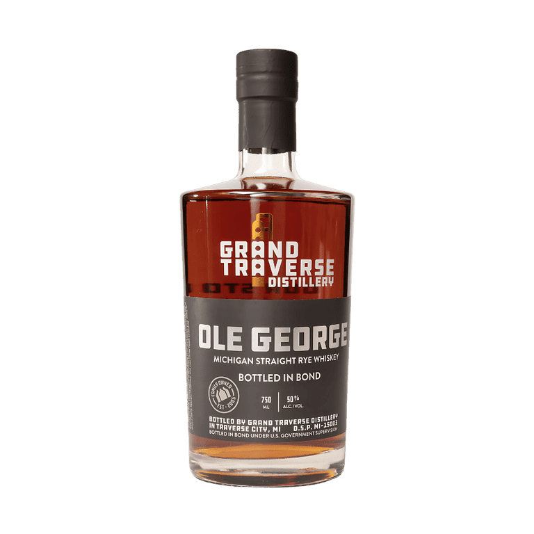 Grand Traverse Ole George Bottled In Bond Michigan Straight Rye Whiskey - ForWhiskeyLovers.com