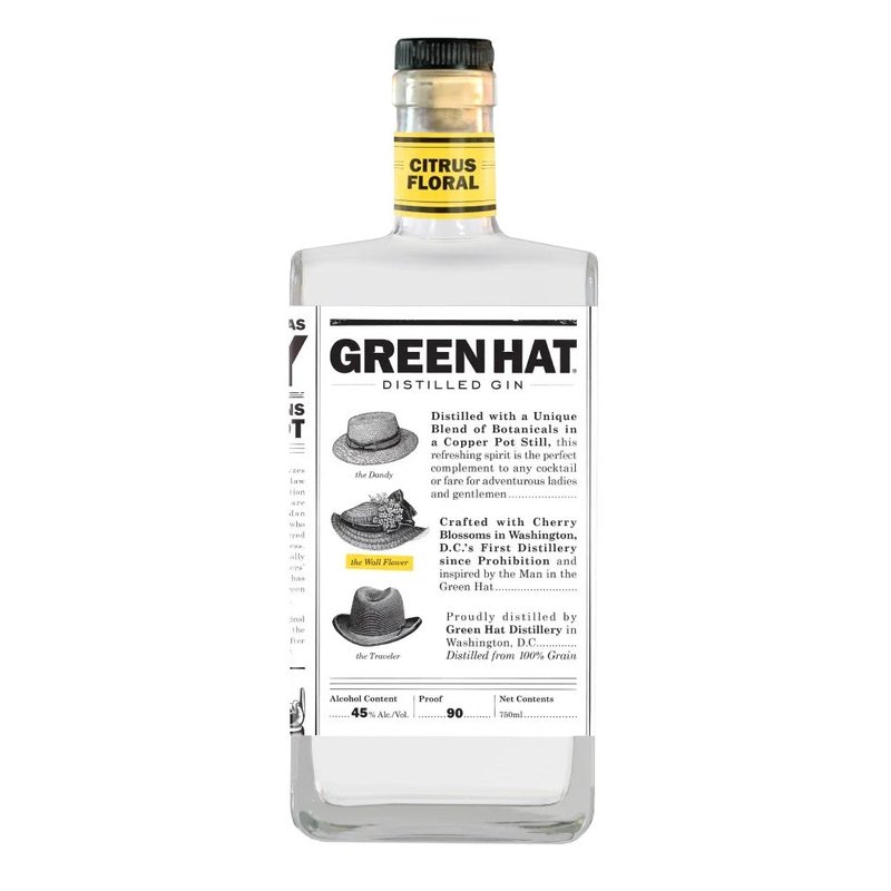 Green Hat Citrus-Floral Gin - ForWhiskeyLovers.com