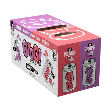 Grog Hard Soda Peach & Grape Mixed 8 Pack Cans - ForWhiskeyLovers.com