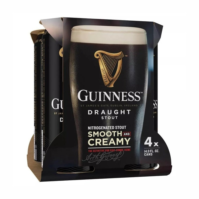 Guinness Draught Stout Beer 4-Pack - ForWhiskeyLovers.com