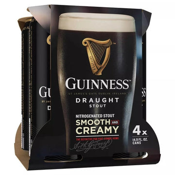 Guinness Draught Stout Beer 4-Pack - ForWhiskeyLovers.com