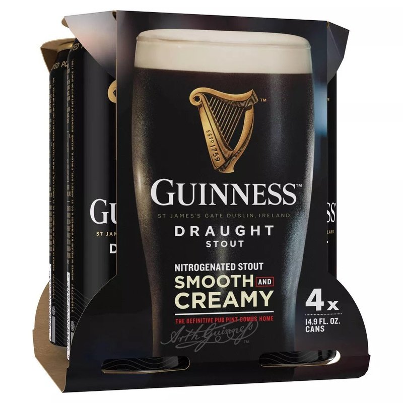Guinness Draught Stout Beer 4-Pack - ForWhiskeyLovers.com