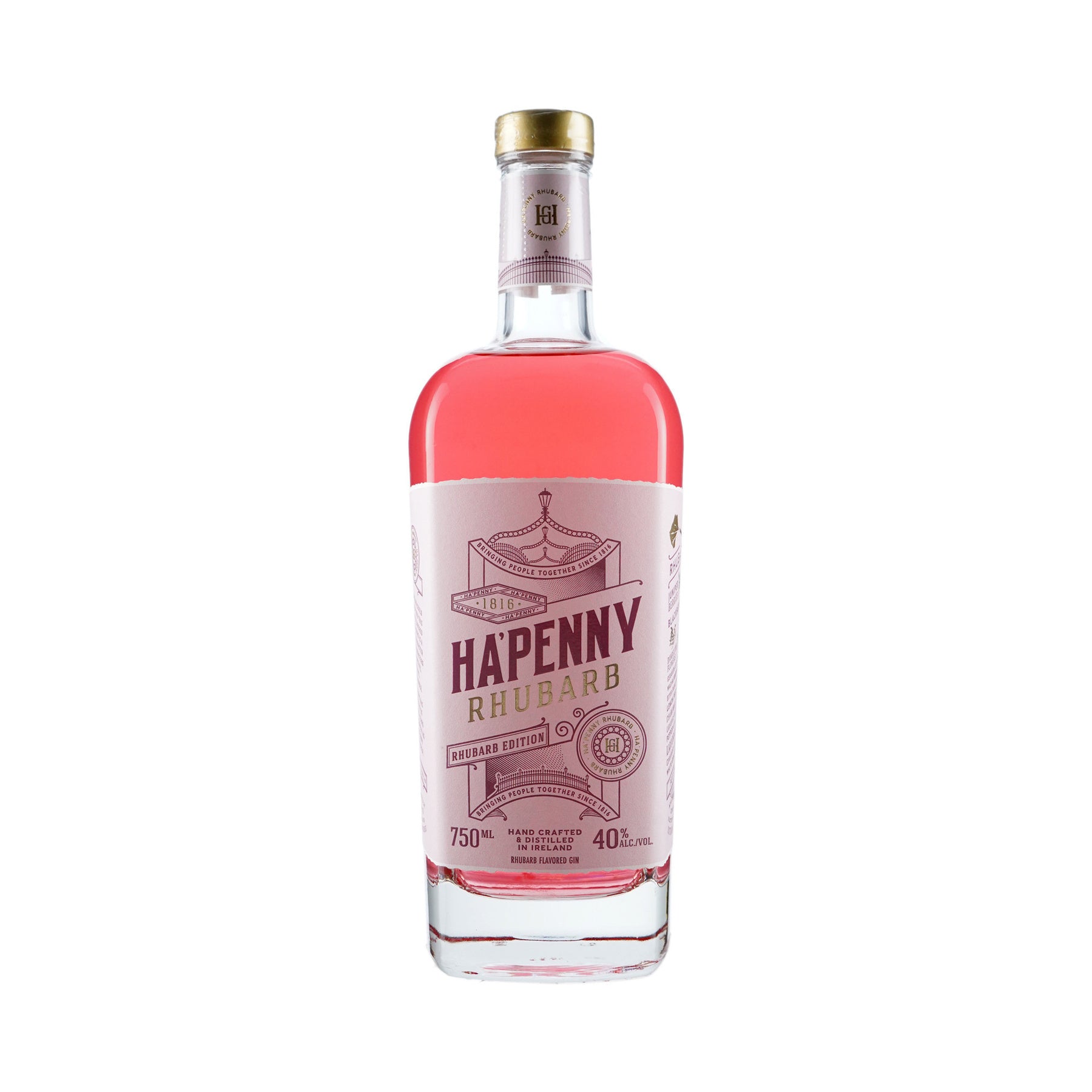 Ha'Penny Rhubarb Gin 750ml - ForWhiskeyLovers.com