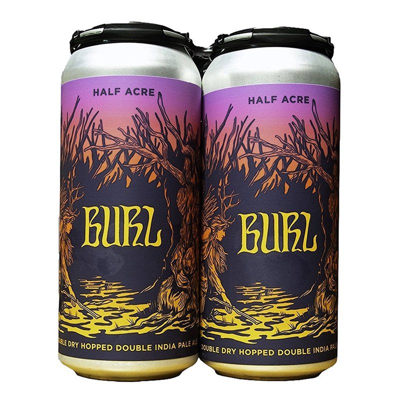 Half Acre Beer Co. Burl Double Dry Hopped DIPA Beer 4-Pack - ForWhiskeyLovers.com