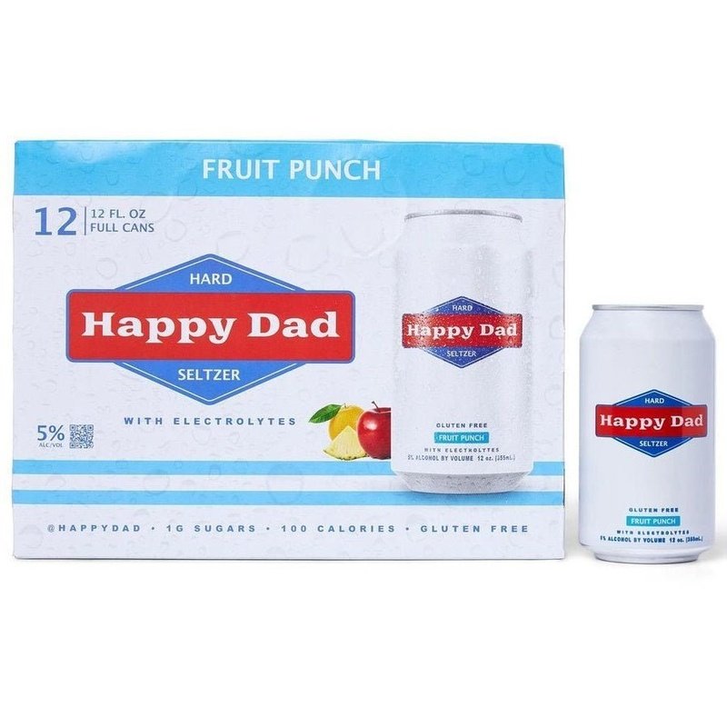 Happy Dad Hard Seltzer Fruit Punch 12-Pack - ForWhiskeyLovers.com