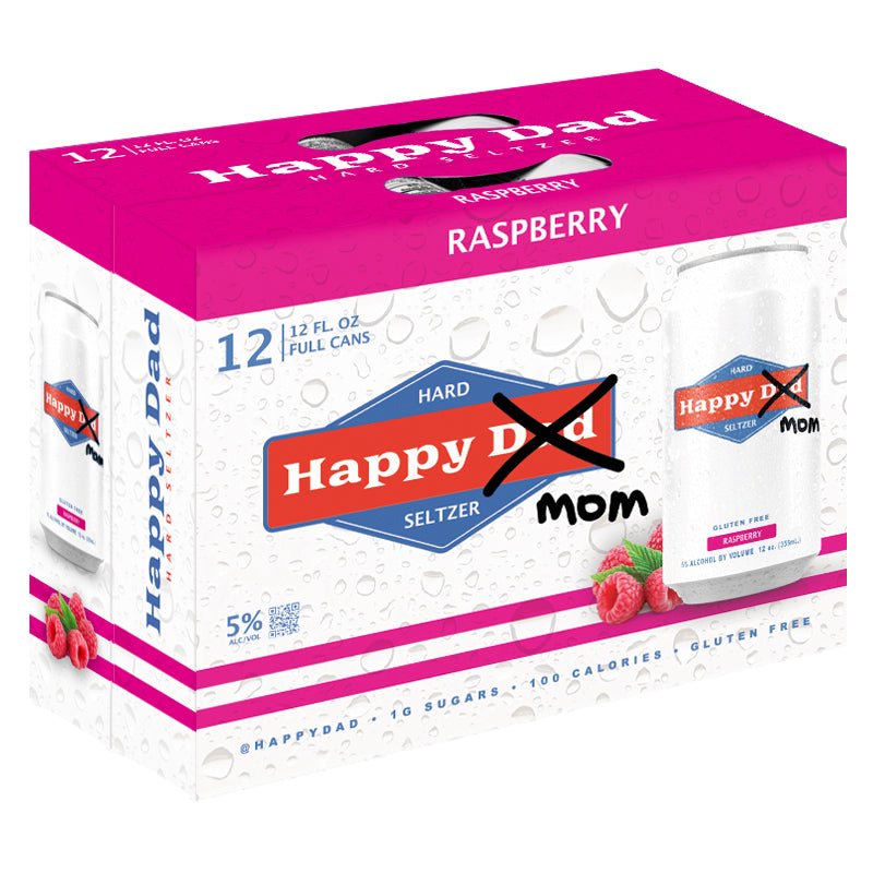 Happy Dad Hard Seltzer 'Happy Mom' Raspberry 12-Pack - ForWhiskeyLovers.com