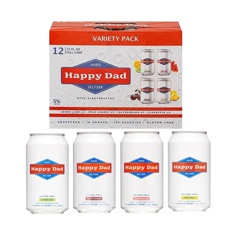 Happy Dad Hard Seltzer Variety 12-Pack - ForWhiskeyLovers.com