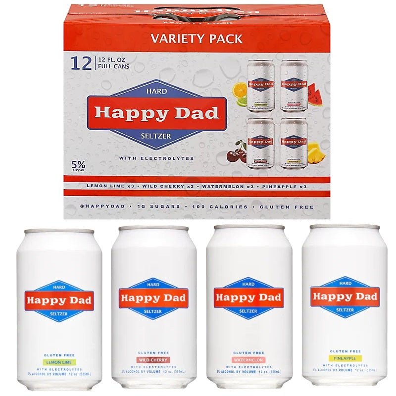 Happy Dad Hard Seltzer Variety 12-Pack - ForWhiskeyLovers.com