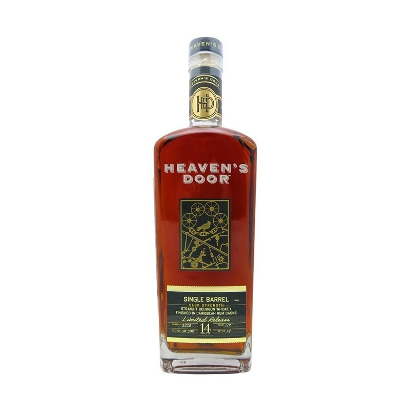 Heaven's Door Single Barrel Cask Strength Caribbean Rum Casks Finish Straight Bourbon Whiskey - ForWhiskeyLovers.com