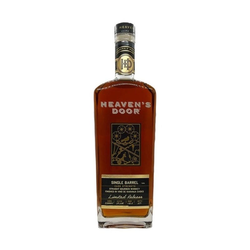 Heaven's Door Single Barrel Cask Strength Vino de Naranja Casks Finish Straight Bourbon Whiskey - ForWhiskeyLovers.com